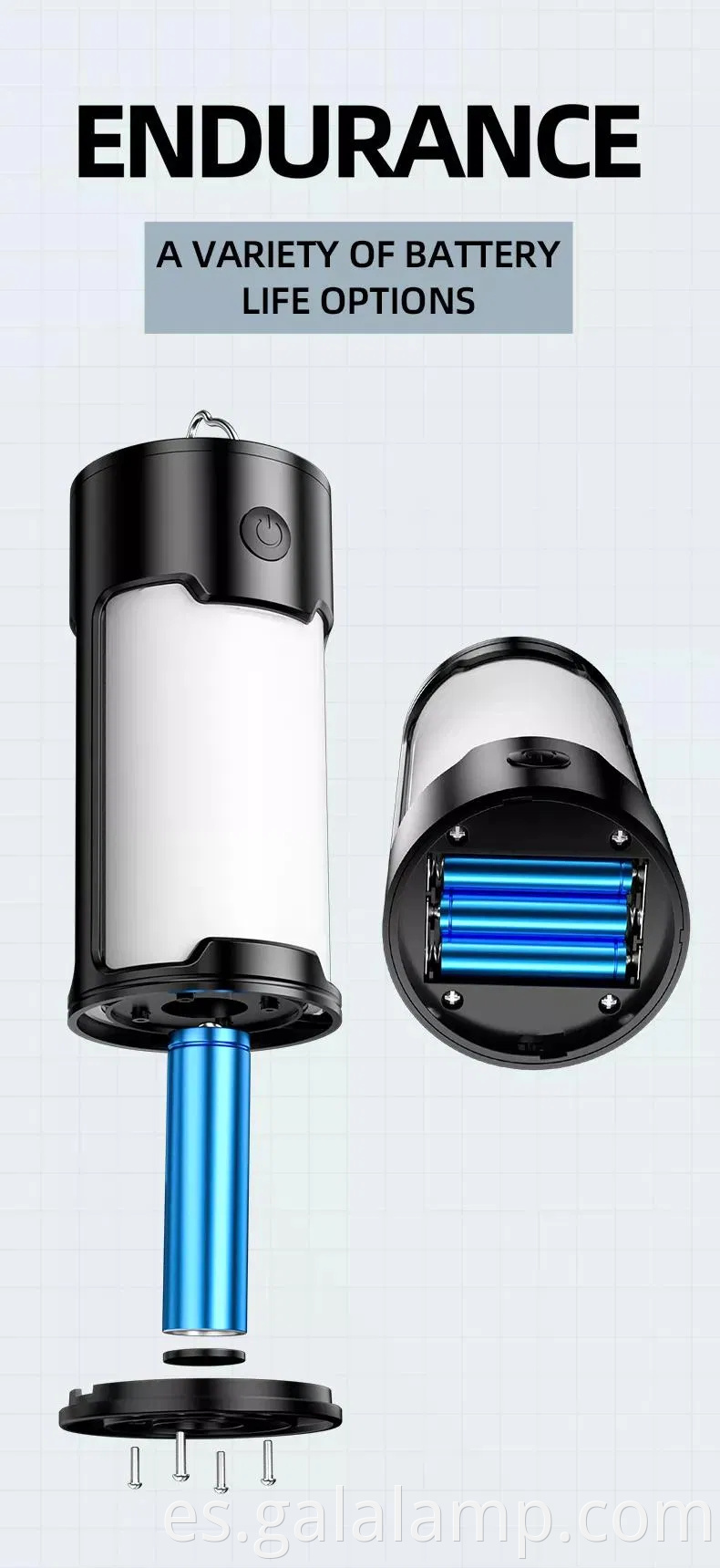 Luz LED solar al aire libre recargable para uso de emergencia